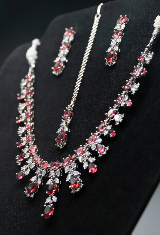 Necklace set with Red stones